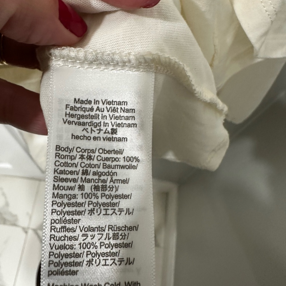 J. Crew Cream Ruffle Blouse - Picture 10 of 10